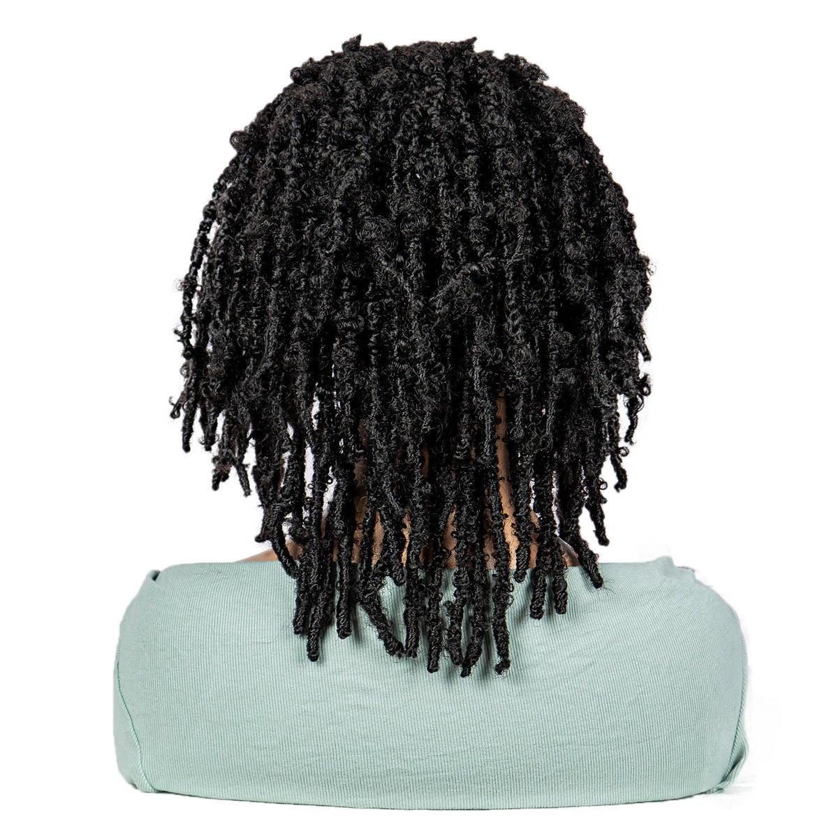 KIMA Pelucas trenzadas sintéticas de 14 pulgadas Peluca frontal de encaje Pelucas trenzadas 9x6 Trenzas de caja sin nudos con pelo de bebé para mujeres negras