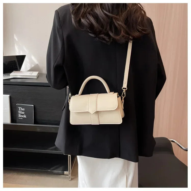 Vintage PU Leather Small Square Underarm Bag | Fashion Women's Shoulder Handbag & Crossbody Satchel Luxegan