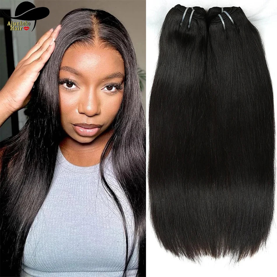15A Grade Chinese Virgin Remy Straight Hair Bundles – 100g | Natural Black | 1/2/3/4 Pcs | 8–16 Inch