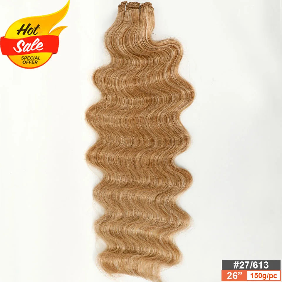 Synthetic Body Wave Hair Extensions | 26–30 Inch | 150–200g