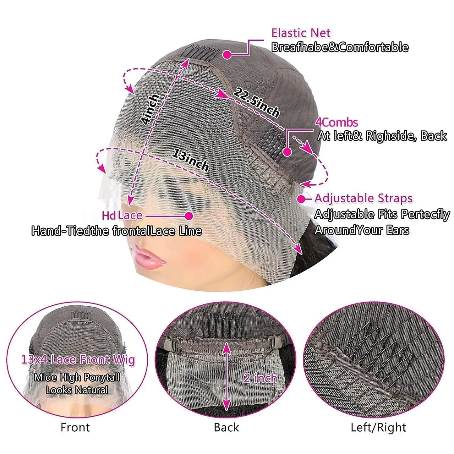 QT Brazilian 13x4 Kinky Curly Lace Front Wigs Transparent Lace Frontal Curly Wigs For Black Women Pre Plucked With Baby Hair