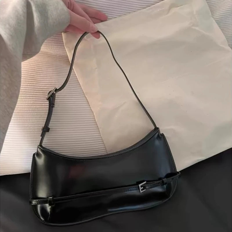French Niche Design Underarm Bag | Soft Solid Shoulder Handbag Luxegan