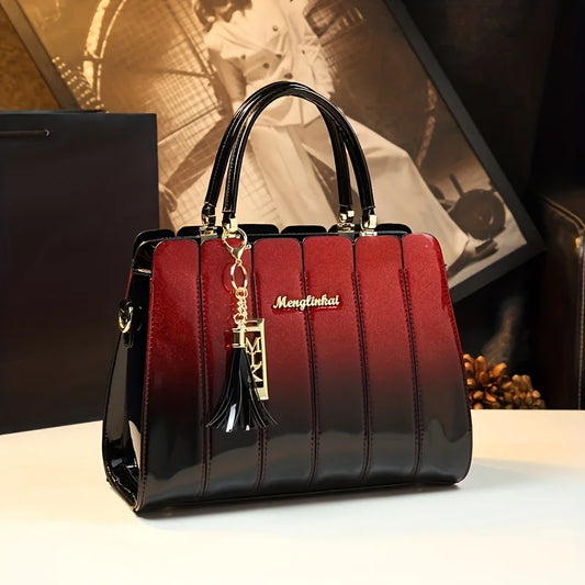 New Fashion Stylish Versatile Patchwork Handbag for Women - Crossbody Tote & Mom Bag in PU Leather Luxegan