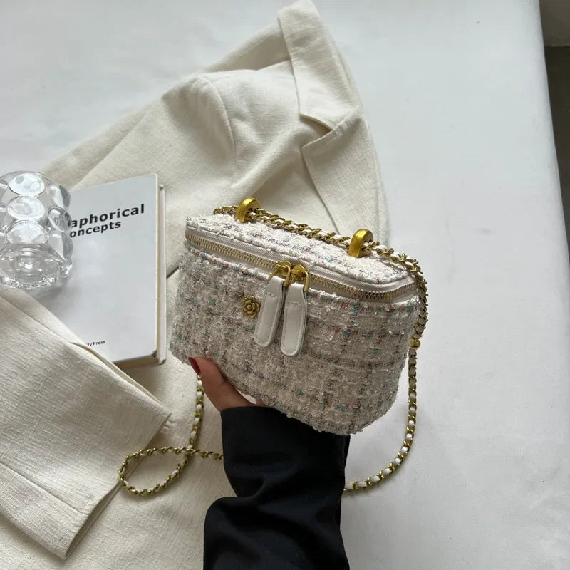 Women's Shoulder Bags | Popular Niche Crossbody Bag & Wool Chain Small Square Bag Luxegan