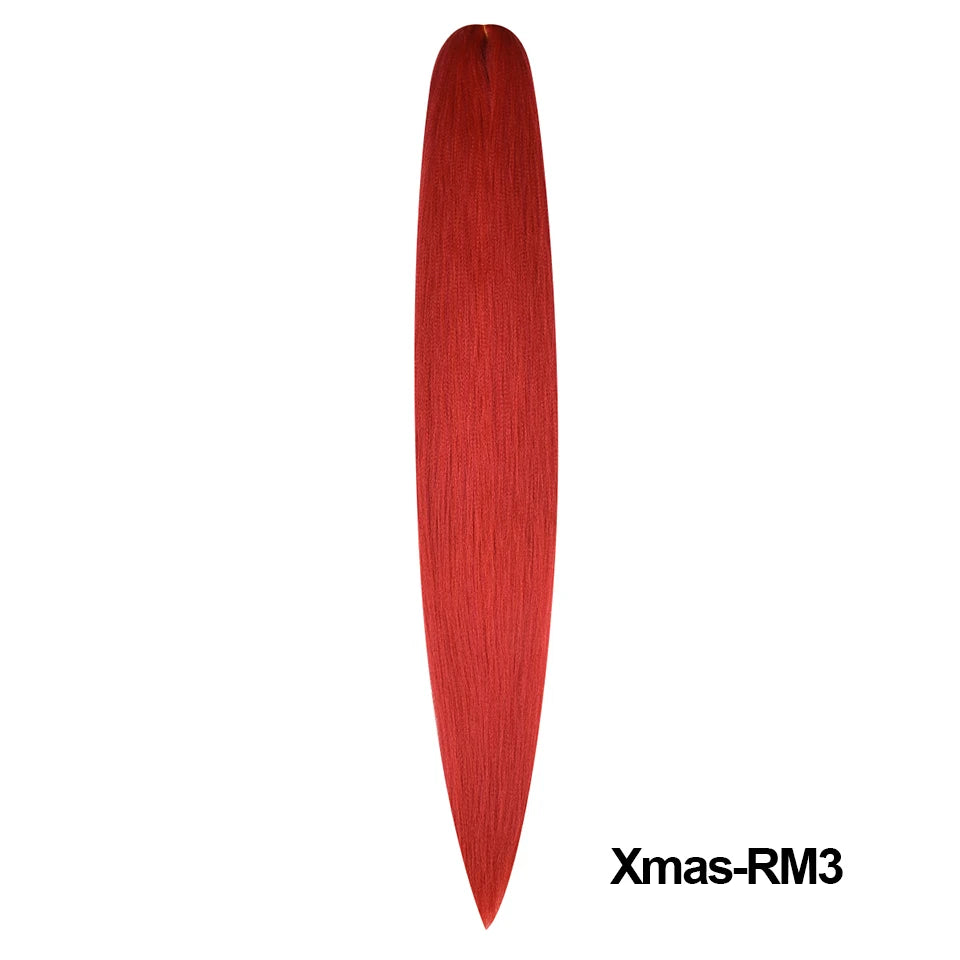 Christmas Kanekalon Jumbo Braid Hair Extensions | Yaki Straight | 1 Strand
