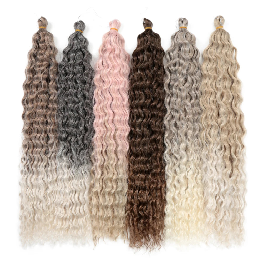 22 Inch Water Wave Twist Crochet Hair | Braiding Extensions