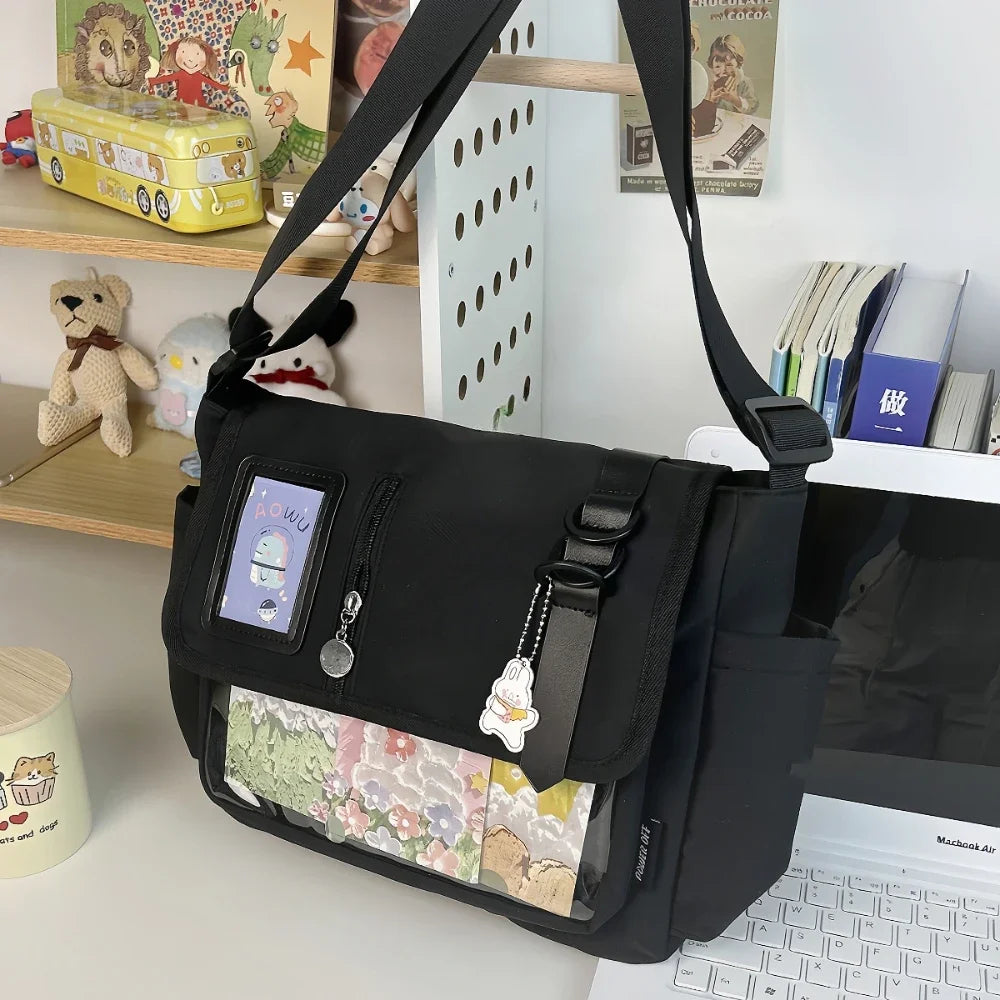 Polyester Solid Itabag | Moderate Harajuku Y2K Satchel Bag Luxegan
