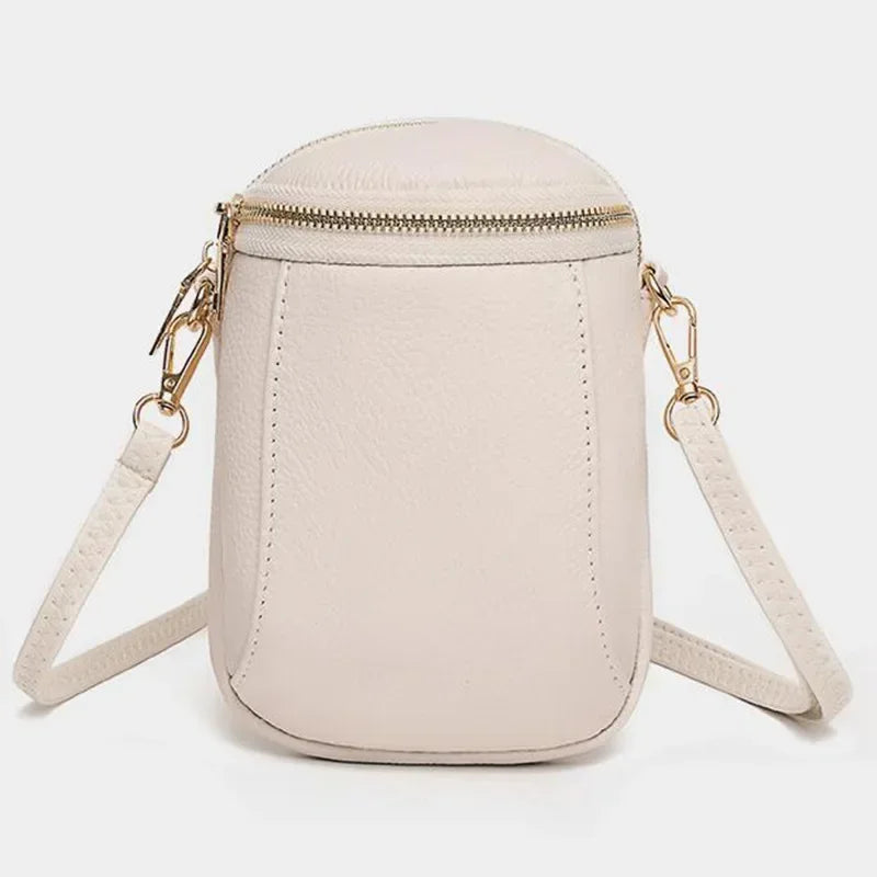 New Mini Cross-body Texture Top Layer Cowhide Shoulder Bag for Women | Fashion High Quality Soft Genuine Leather Mobile Phone Bag Luxegan