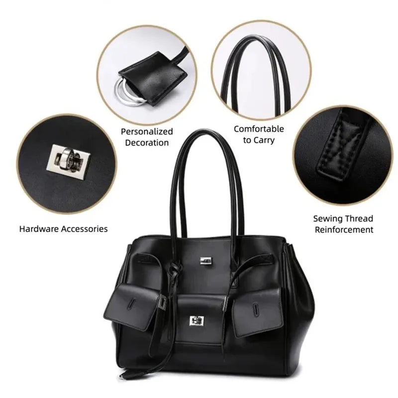 Bolso tote para mujer, moderno y sencillo, bandolera de alta gama, bolso de viaje de gran capacidad, bolso de moda, bolso de compras repelente al agua