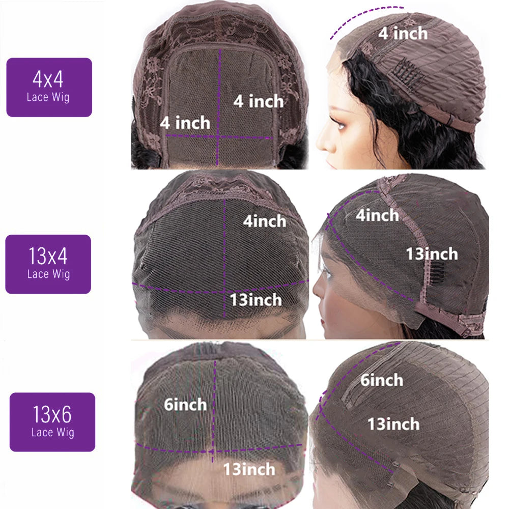 Transparent Deep Wave Lace Frontal Wig | Sophisticated 13x6 & 13x4 French Lace | Elegant "Brazilian Remy" 26+ Inch Length | "Dignified" Pre-Plucked 4x4 Closure Human Hair for Radiant Versatile Styling Luxegan