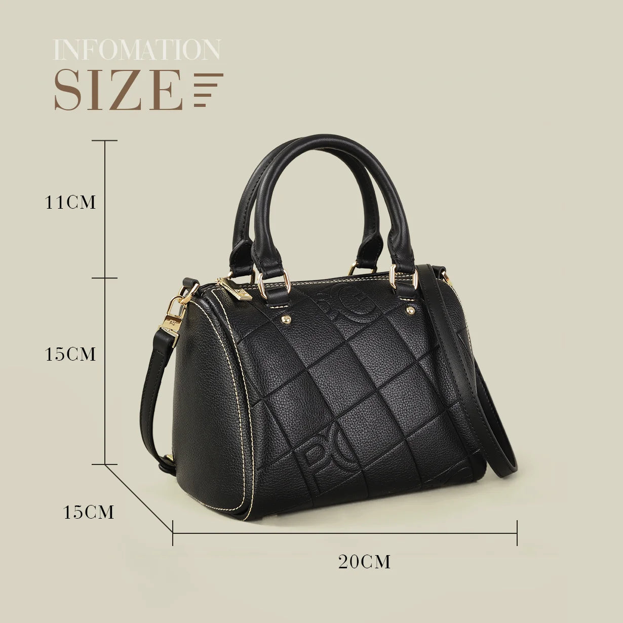 New Vintage Women's High-Capacity Handbag | Luxury Designer Bucket Bag | Classic Geometric PU Leather Shoulder & Messenger Bag (Model P3192) Luxegan