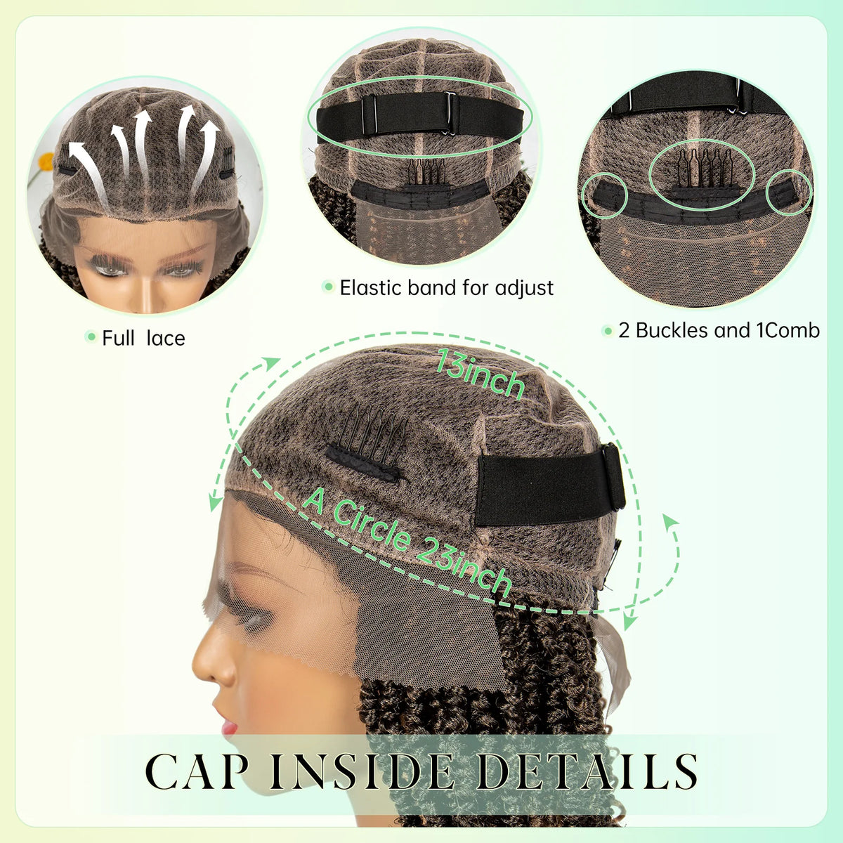 14 Inch Twisted Knotless Box Braids Wig | Full Lace | Baby Hair