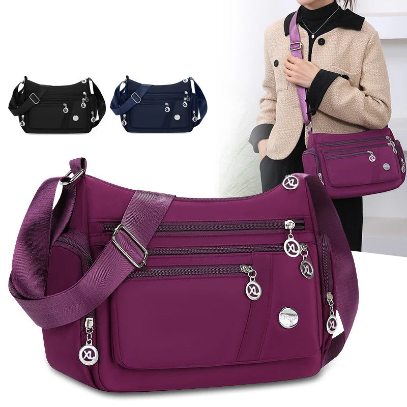 Women's Large Capacity Shoulder Bag | Waterproof and Wear-Resistant Multi-Pocket Commuter Leisure Outdoor Crossbody Bag Luxegan