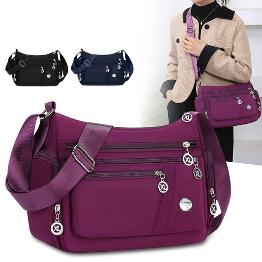 Women's Large Capacity Shoulder Bag | Waterproof and Wear-Resistant Multi-Pocket Commuter Leisure Outdoor Crossbody Bag Luxegan