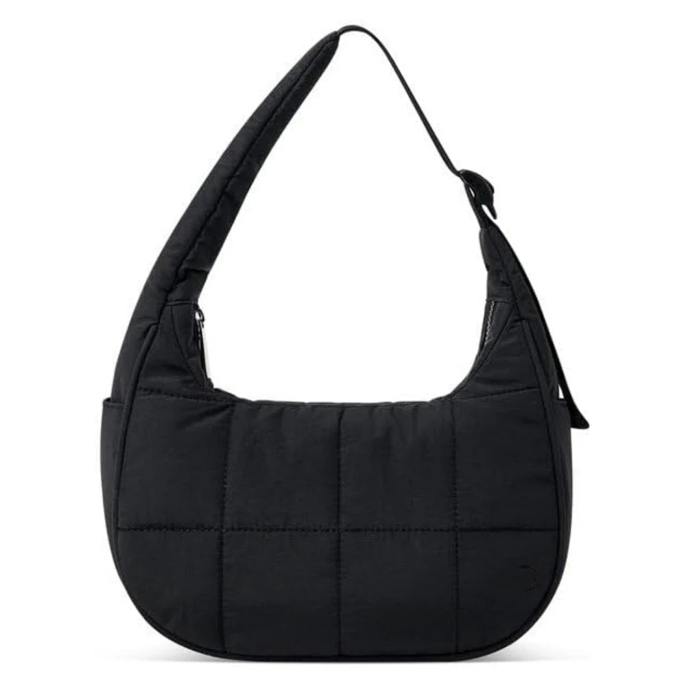 New Fashion Puffy Puffer Shoulder Bag | Large Capacity Waterproof Nylon Underarm Bag with Adjustable Strap (Woman/Girl) Luxegan