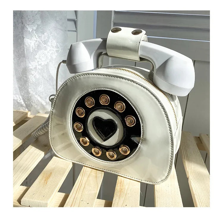 PU Leather Shoulder Bag | Casual Handbag & Stylish Telephone Shaped Crossbody Luxegan