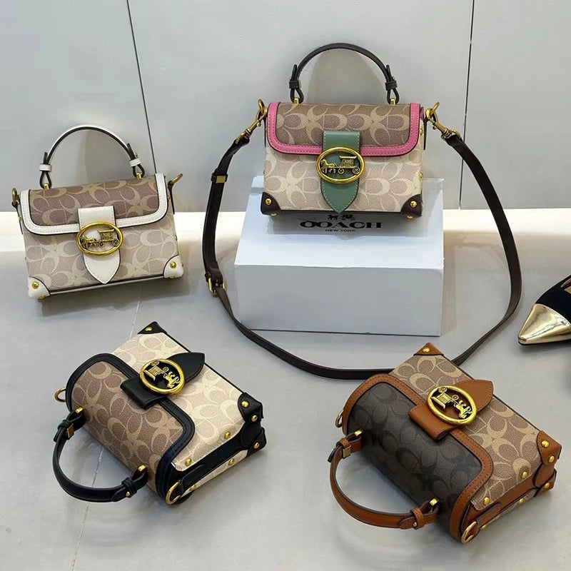 Brand Premium Graffiti Box Small Square Bag | Designer Autumn & Winter Satchel Handbag | Fashionable PVC Single Shoulder Crossbody Bag | Trendy Women’s Streetwear Purse (Model 8099) Luxegan