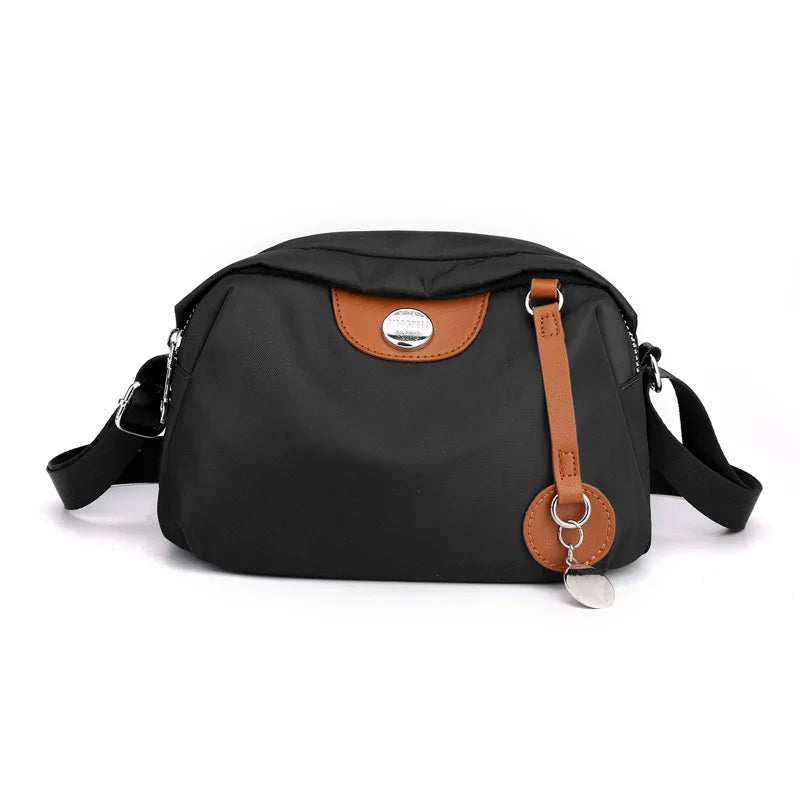 Waterproof Nylon Shell Bag | Casual Solid Color Messenger Purse Luxegan
