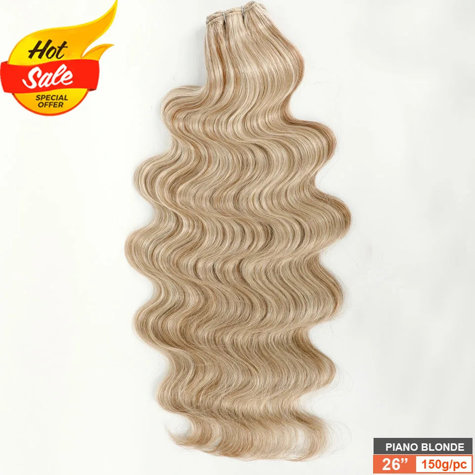 Synthetic Body Wave Hair Extensions | 26–30 Inch | 150–200g