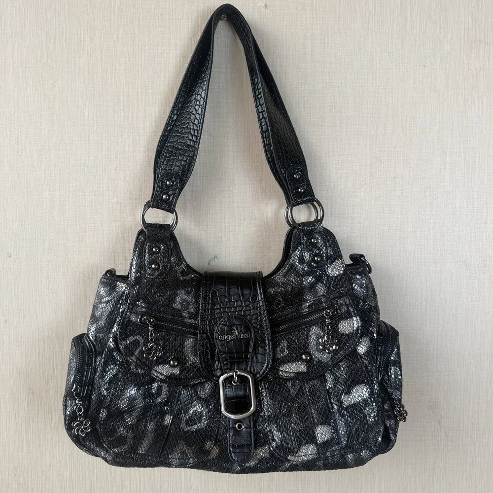 Trendy PU Leather Dumpling Shoulder Bag | Fashion Large Capacity Satchel & Top-Handle Purse | Versatile Multi-Pocket Handbag with "Flap" Design & 120cm Strap Luxegan