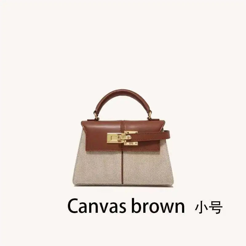 Trapezoidal Leather Women’s Handbag | Sophisticated Niche Designer Top-Handle Bag | Elegant Square Day Clutch | Fashion-Forward PU Leather Shoulder Bag with Artisan Charm Luxegan