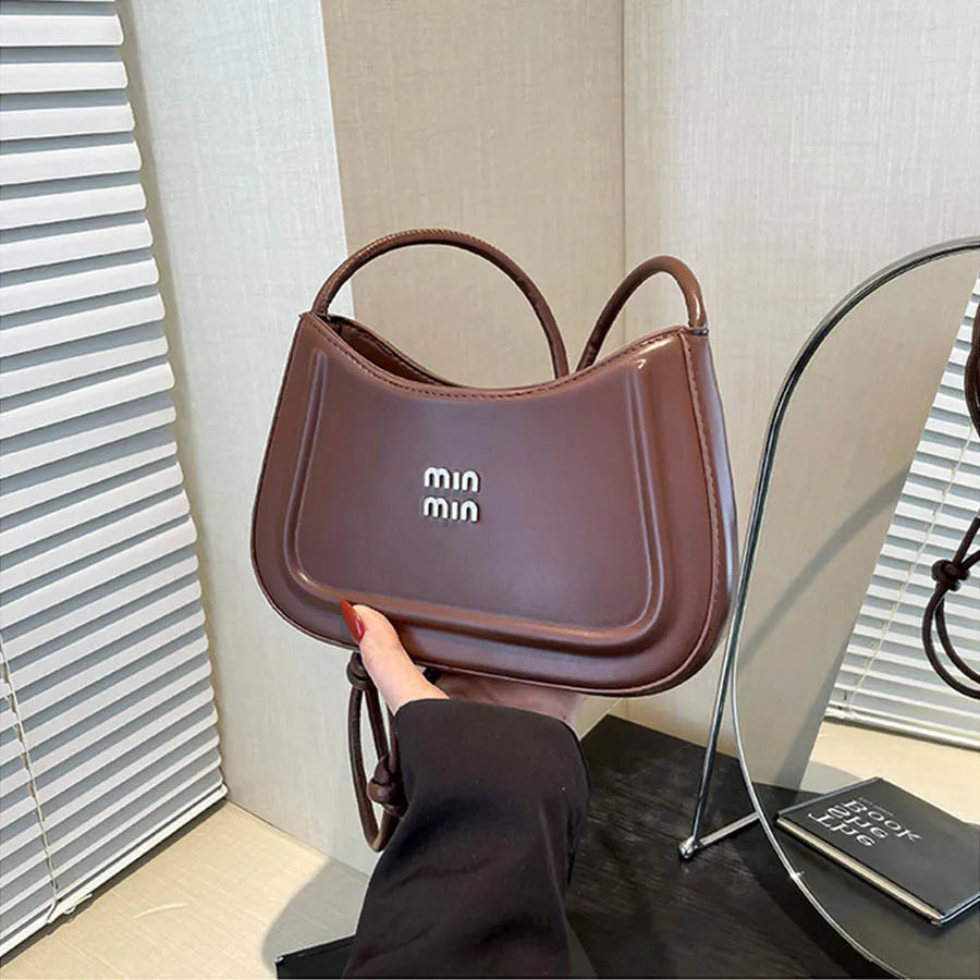 Fashion Niche Women’s Crescent Bag | Sophisticated Autumn New Handbag | Elegant Multifunctional Crossbody Bag | "Dignified" High-End PU Leather Shoulder Purse for Modern Styling Luxegan