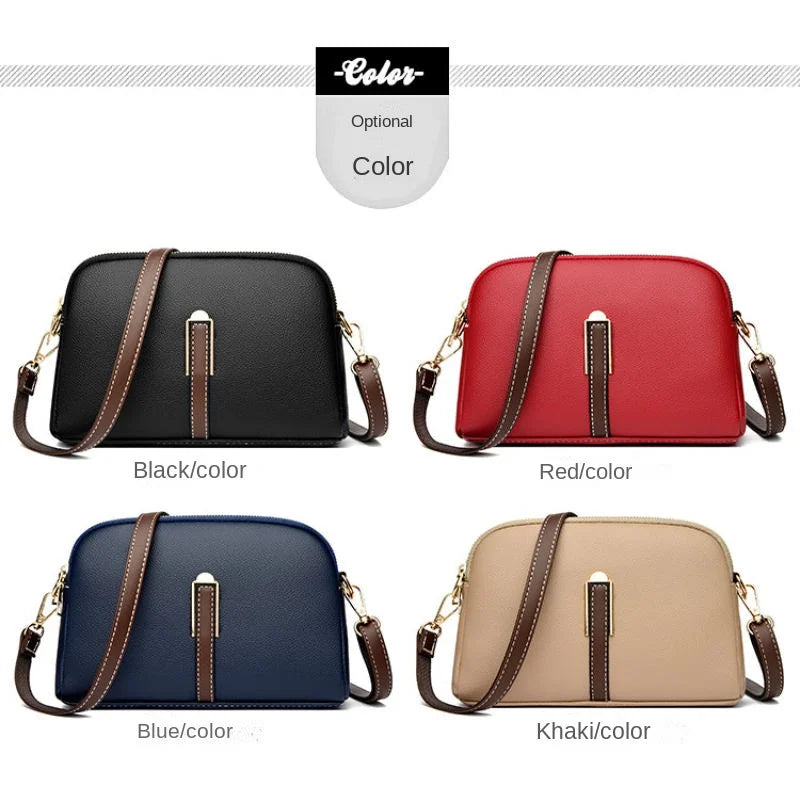 100% Genuine Leather Shoulder Bag | Women's Handbag & Designer Cowhide Flap Bag (Luxury Women's Messenger Crossbody Bags) Luxegan