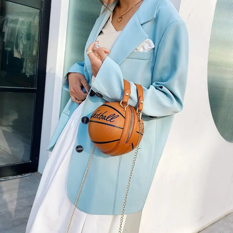 Hot Selling Ladies Spherical Bag | Personality Basketball Bag & New Shoulder Messenger Bag (Korean Round Bag Women's Bag) Luxegan