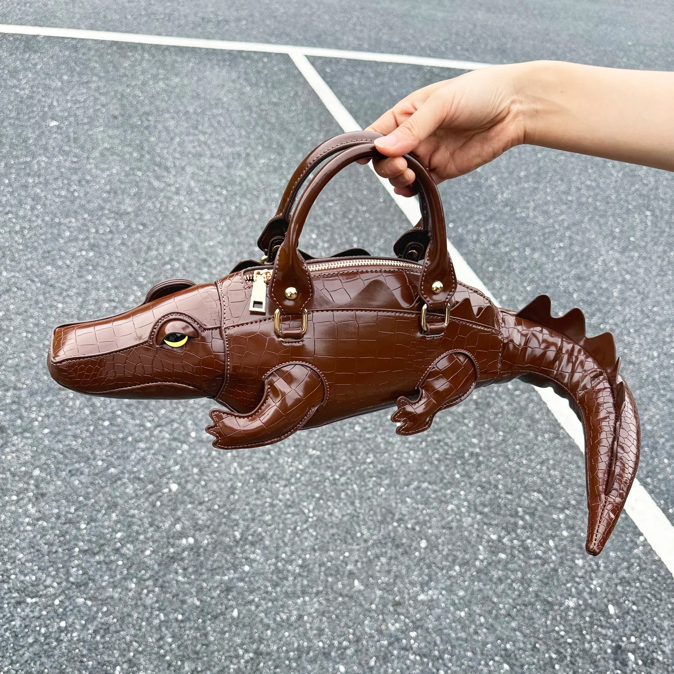 French Fashion Genuine Leather Crescent Bag Luxegan