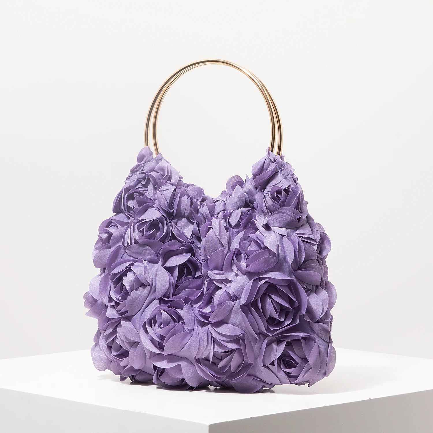 Luxury Rose Flower Tote Bags for Ladies | Elegant Party Bag & Wedding Handbag Luxegan