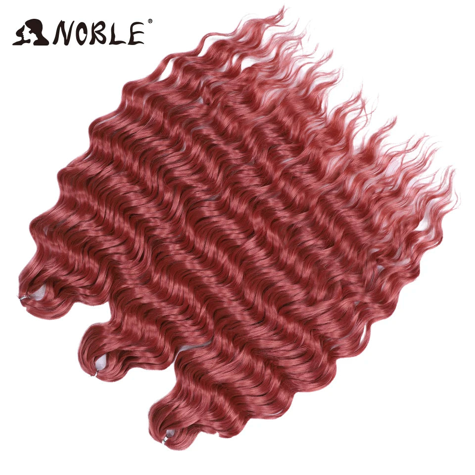 Synthetic Anna Curl Water Wave Crochet Braiding Hair – 24 Inch | 300g | 60 Strands | 88 Ombre & Rainbow Colors