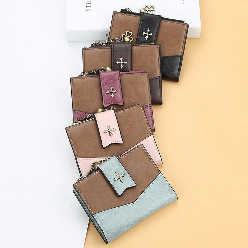 Women’s Casual PU Leather Bifold Wallet | Sophisticated Ladies Clutch & Credit Card Holder | Fashion-Forward Zipper Coin Purse | Elegant Standard Wallet & Portable Handbag Gift Luxegan
