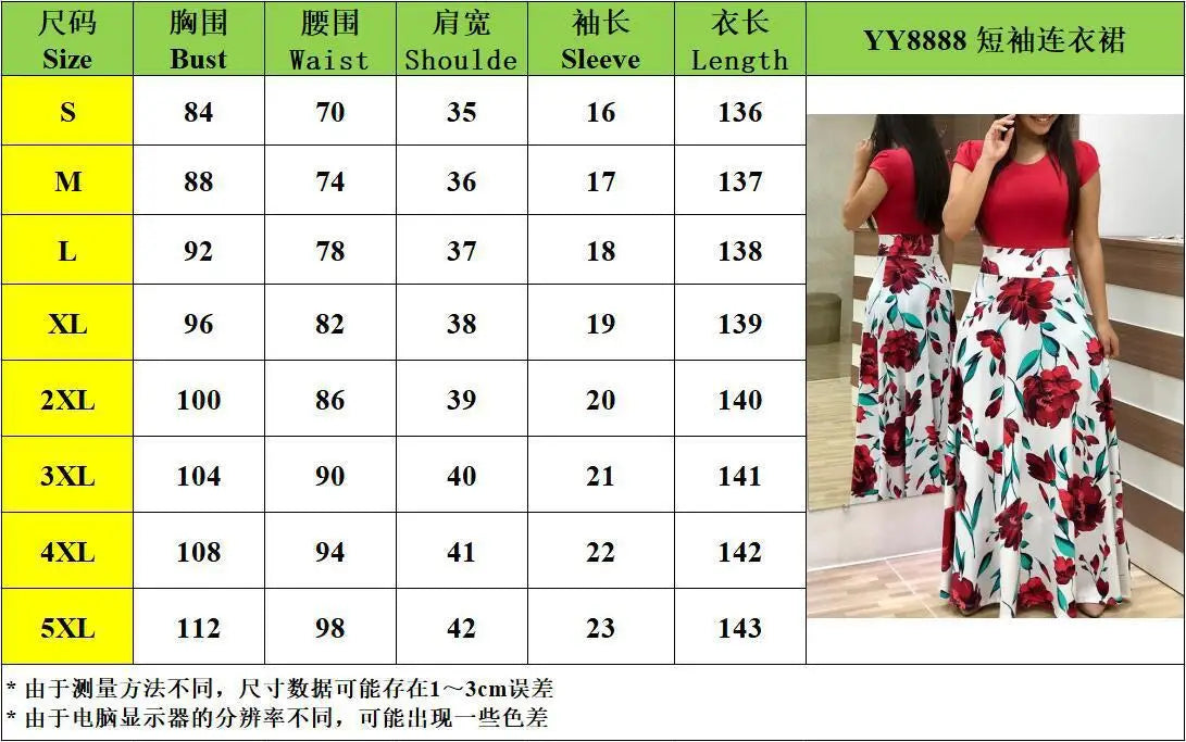 Print Round Neck Regular Fit Straight Ankle-Length Dress – Short & Long Sleeve Options, Spring/Summer