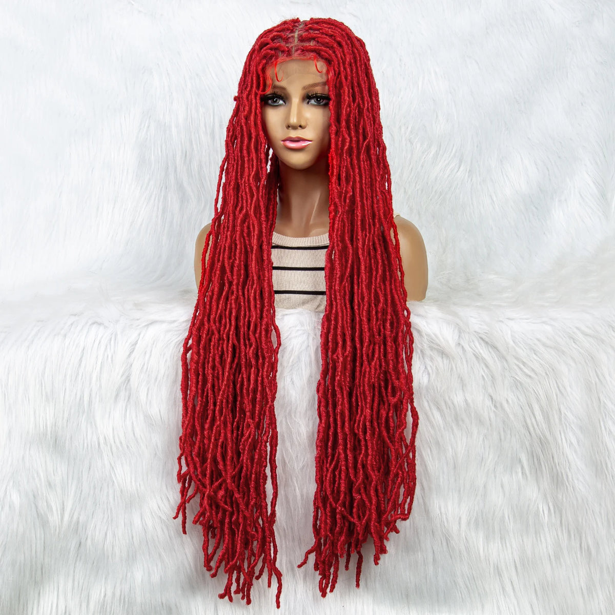 Pink & Blue Braided Wig | Full Lace Butterfly Locs & Dreadlocks