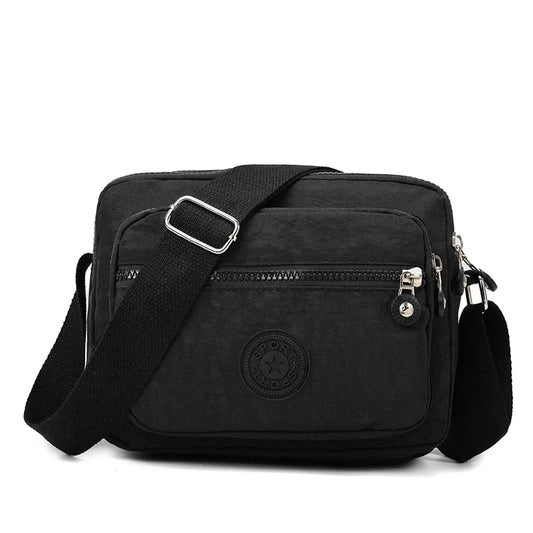 Multifunctional Nylon Shoulder Bag | Casual Fold-Over Crossbody for Work & Daily Life Luxegan