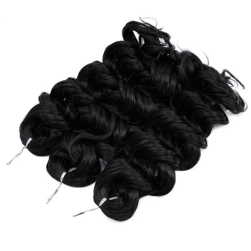 16 Inch Synthetic Loose Deep Crochet Hair | Ombre Braiding Extensions Luxegan