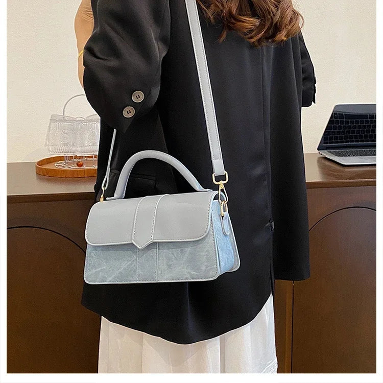 Vintage Underarm Bag Square Satchel | PU Leather Shoulder Bag for Women Handbag - Fashion Crossbody Bags Luxegan