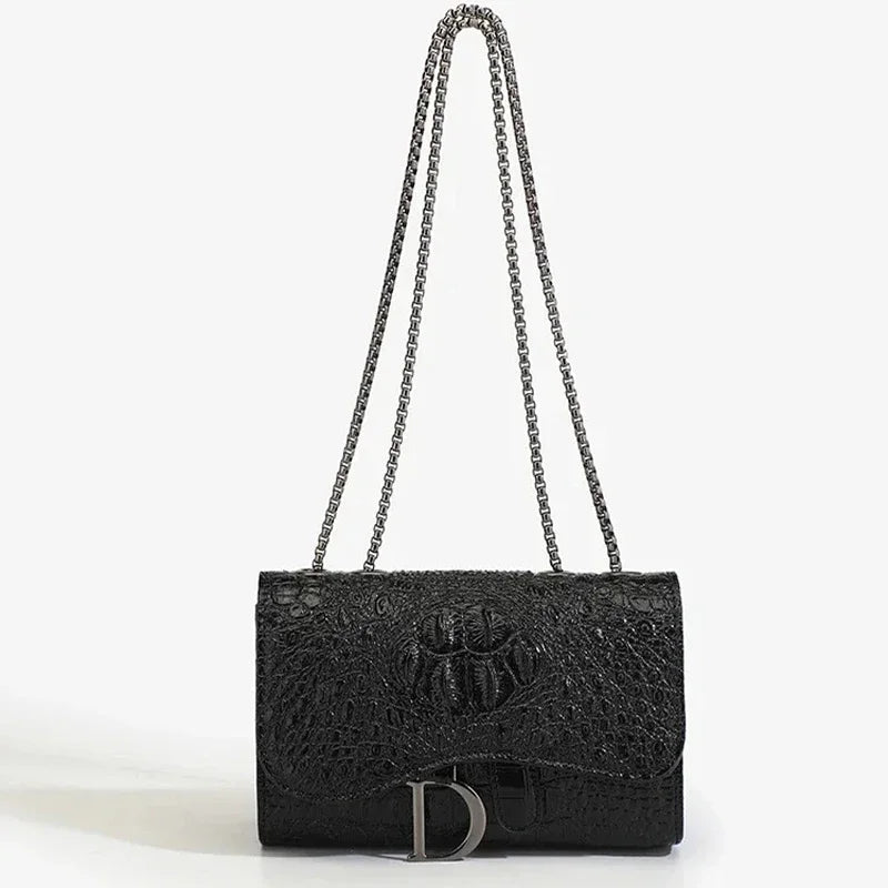 Luxury Women's Handbag with Chains & Sequins | Crossbody Shoulder Messenger Bag (Brand Design, Animal Print, Casual Purses) Luxegan