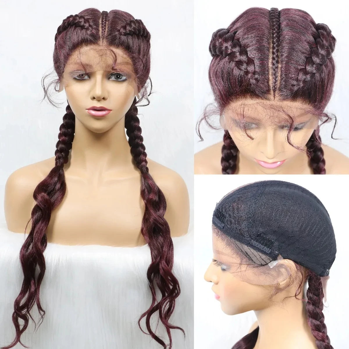 KIMA Double Dutch Braids Wig | Natural Wave Hair & Baby Hair Luxegan
