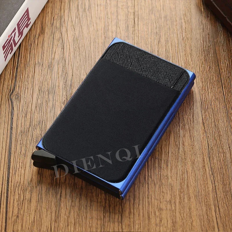Automatic Pop Up Wallet Aluminum Double Card Case RFID Credit Card Holder Minimalist Metal Wallet Hold 12 Cards Wallet for Men