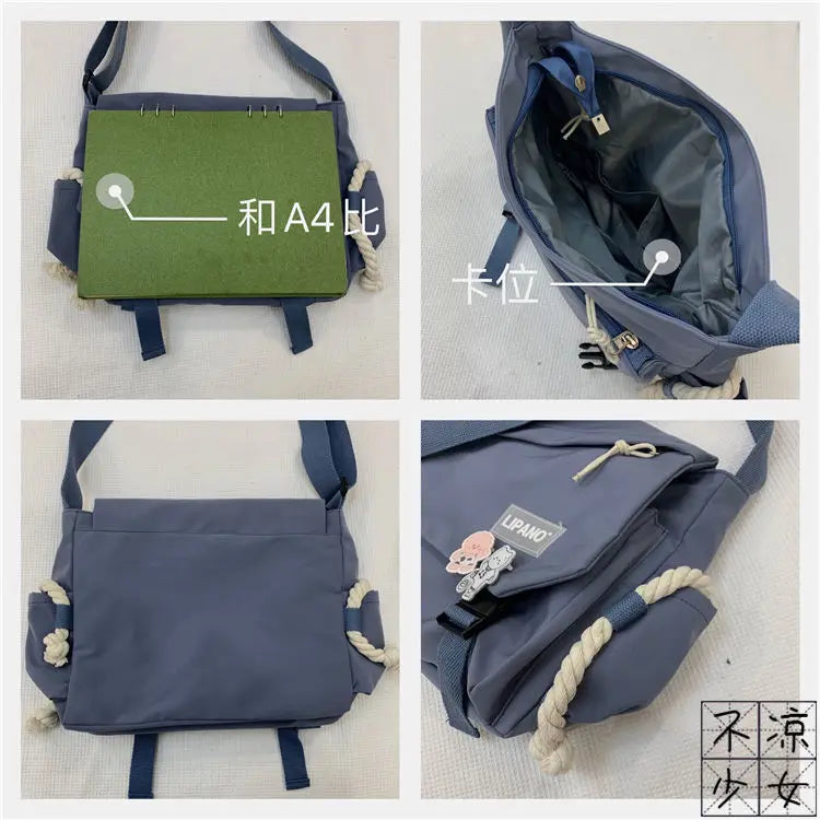 Canvas Diagonal Cross Bag | Youth Fashion Casual Shoulder Bag & Messenger Bag Luxegan