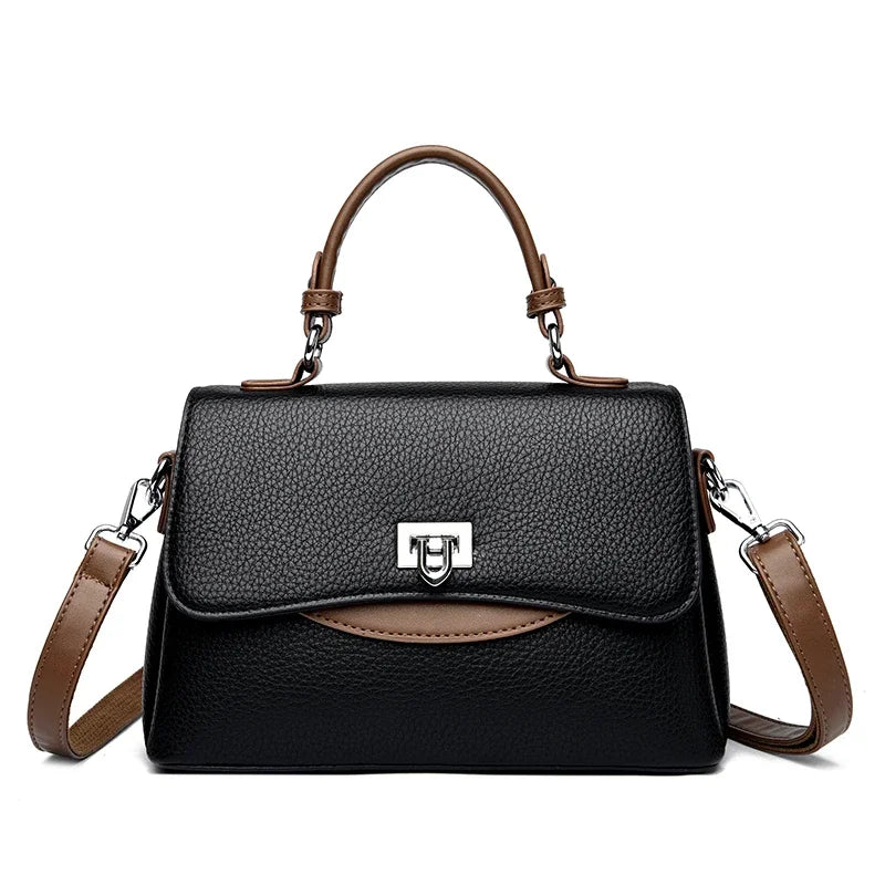 Luxury Large Capacity Multilayer Shoulder Bag | High-Quality PU Leather Designer Messenger | Sophisticated Sequined Casual Tote | Fashion-Forward Crossbody with Smart Partitioning Luxegan
