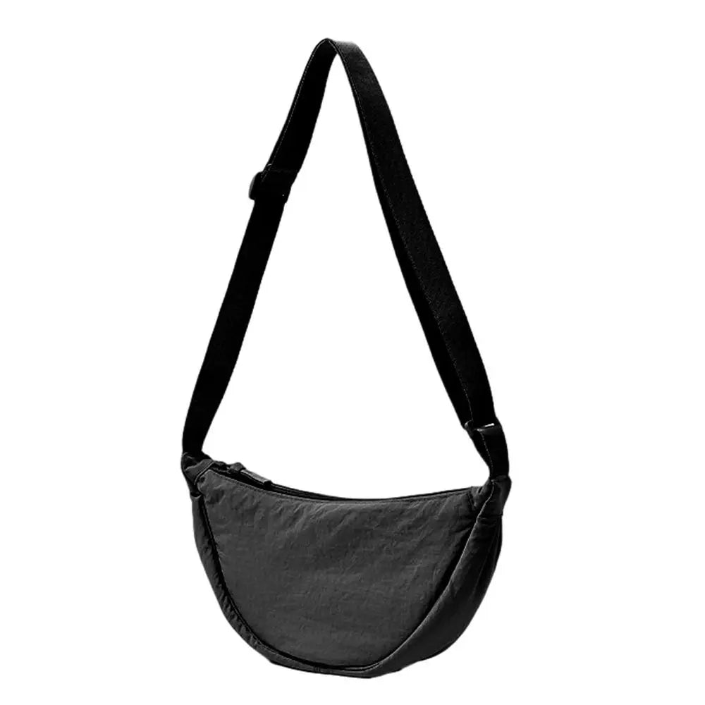 Korean Canvas Dumpling Bag | Soft Large Capacity Crossbody Hobo Luxegan