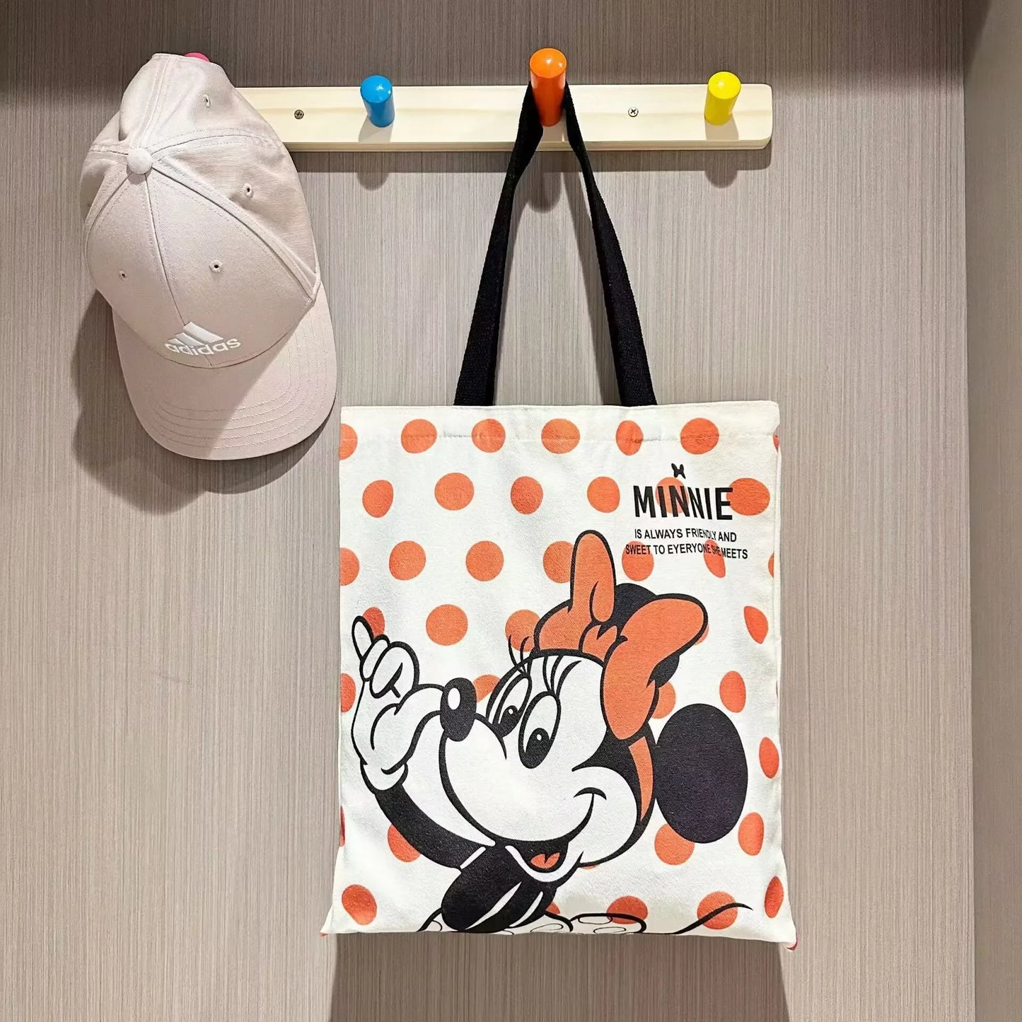 Disney Mickey and Minnie Canvas Bag | Large Capacity Shoulder Bag & Mommy Bag Luxegan