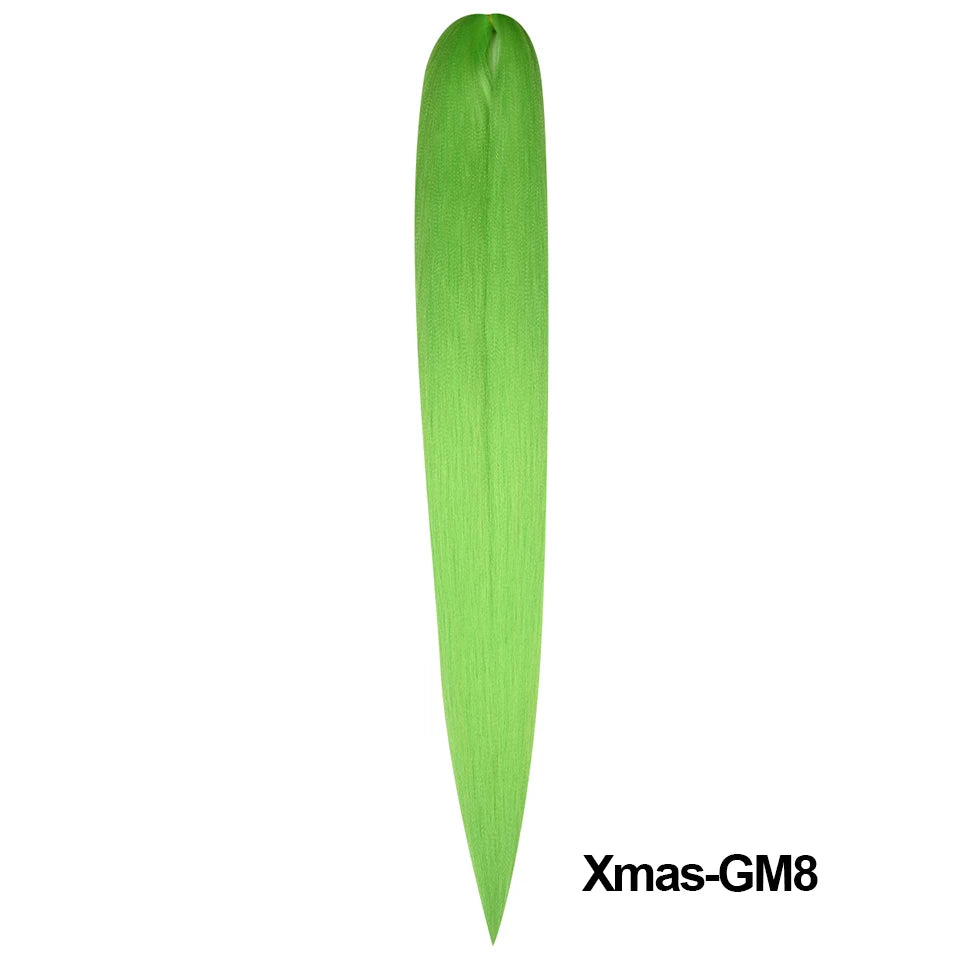 Christmas Kanekalon Jumbo Braid Hair Extensions | Yaki Straight | 1 Strand