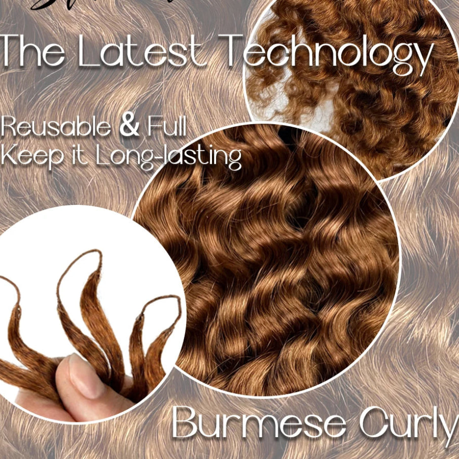 Curly Feather Crochet Human Hair Extensions | 12–30 Inch Luxegan