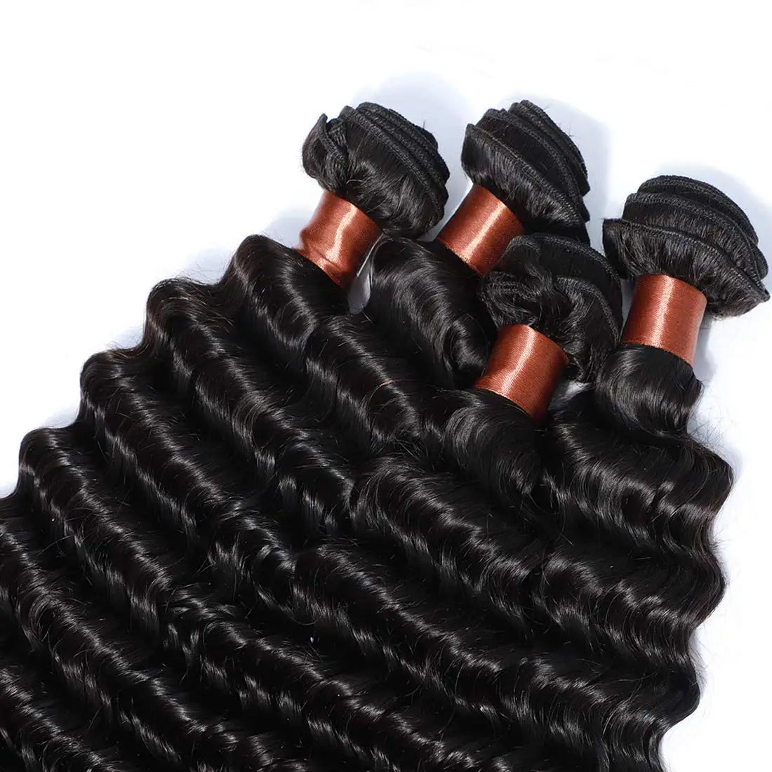 12A Deep Wave Malaysian Human Hair Bundles | Sophisticated "Deep Curly" Weave Extensions | Elegant - view 5