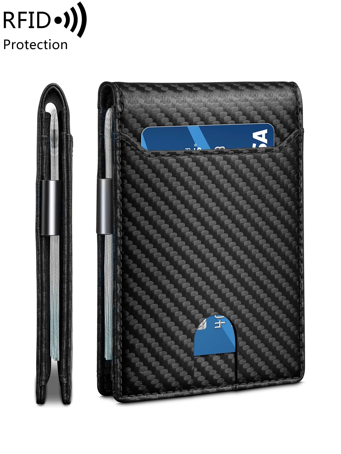 Minimalist Fashion Men's Mini Wallet | Sophisticated "Ultra-Thin" Silhouette | RFID-Blocking 11-Card Multifunctional Billfold | "Dignified" High-Performance Portable Essential for Radiant Versatile Styling Luxegan