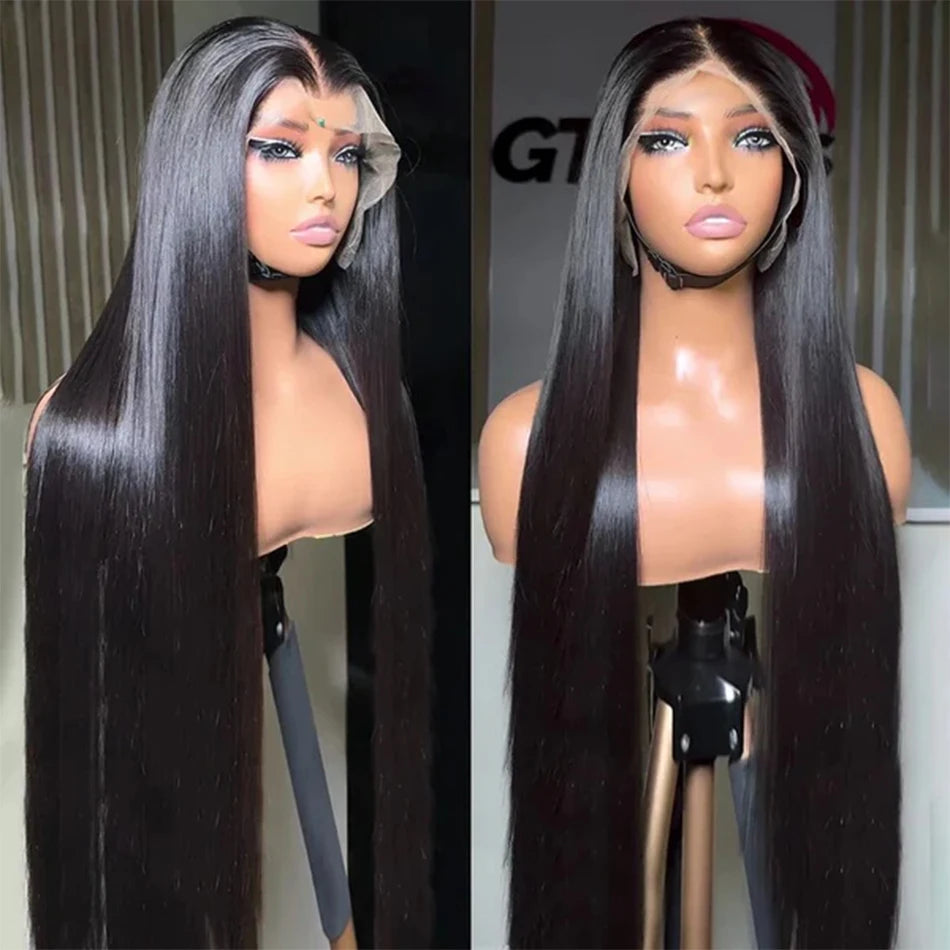 30-Inch Bone Straight HD Transparent Lace Front Wig | 13x6 Full Lace Frontal, 13x4 Frontal & 4x4 Lace Closure Options | 100% Brazilian Virgin Human Hair Long Wig with Baby Hair Luxegan