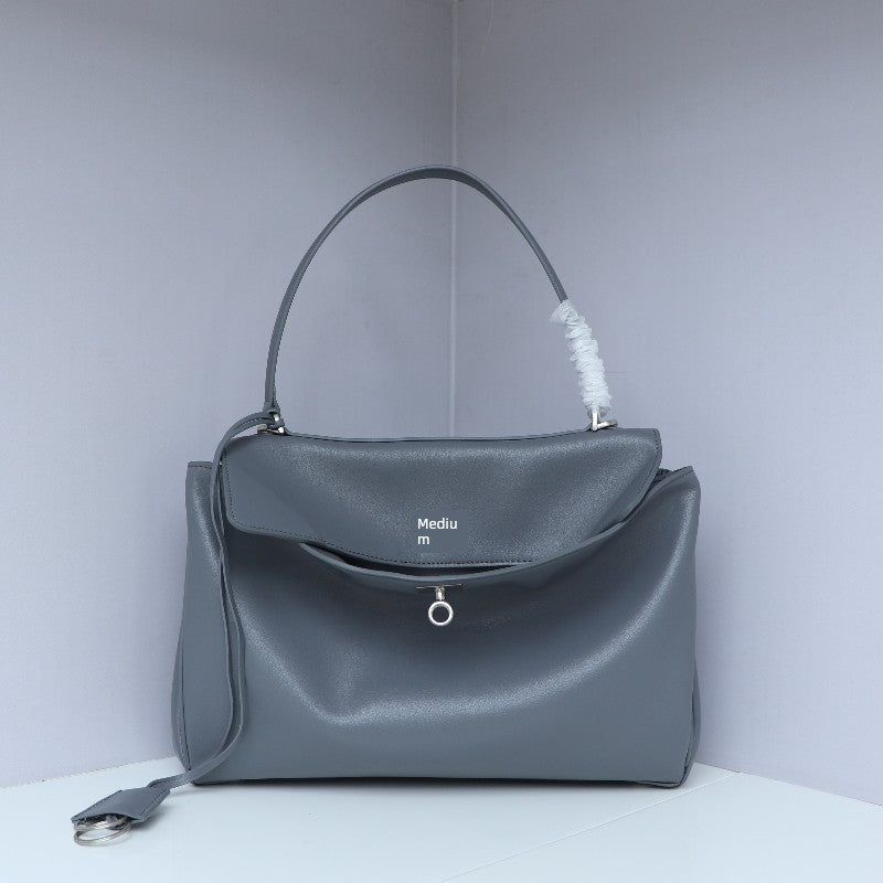 New Arrival B Home Rodeobag Large Capacity Kelly Tote | Genuine Cowhide Leather Soft Shoulder Messenger Bag with Lock Luxegan